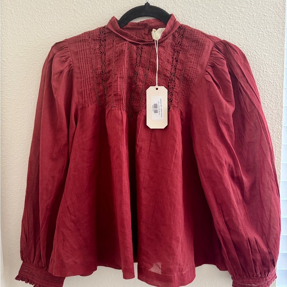 Doen Antonia Blouse Burnt Henna NWT